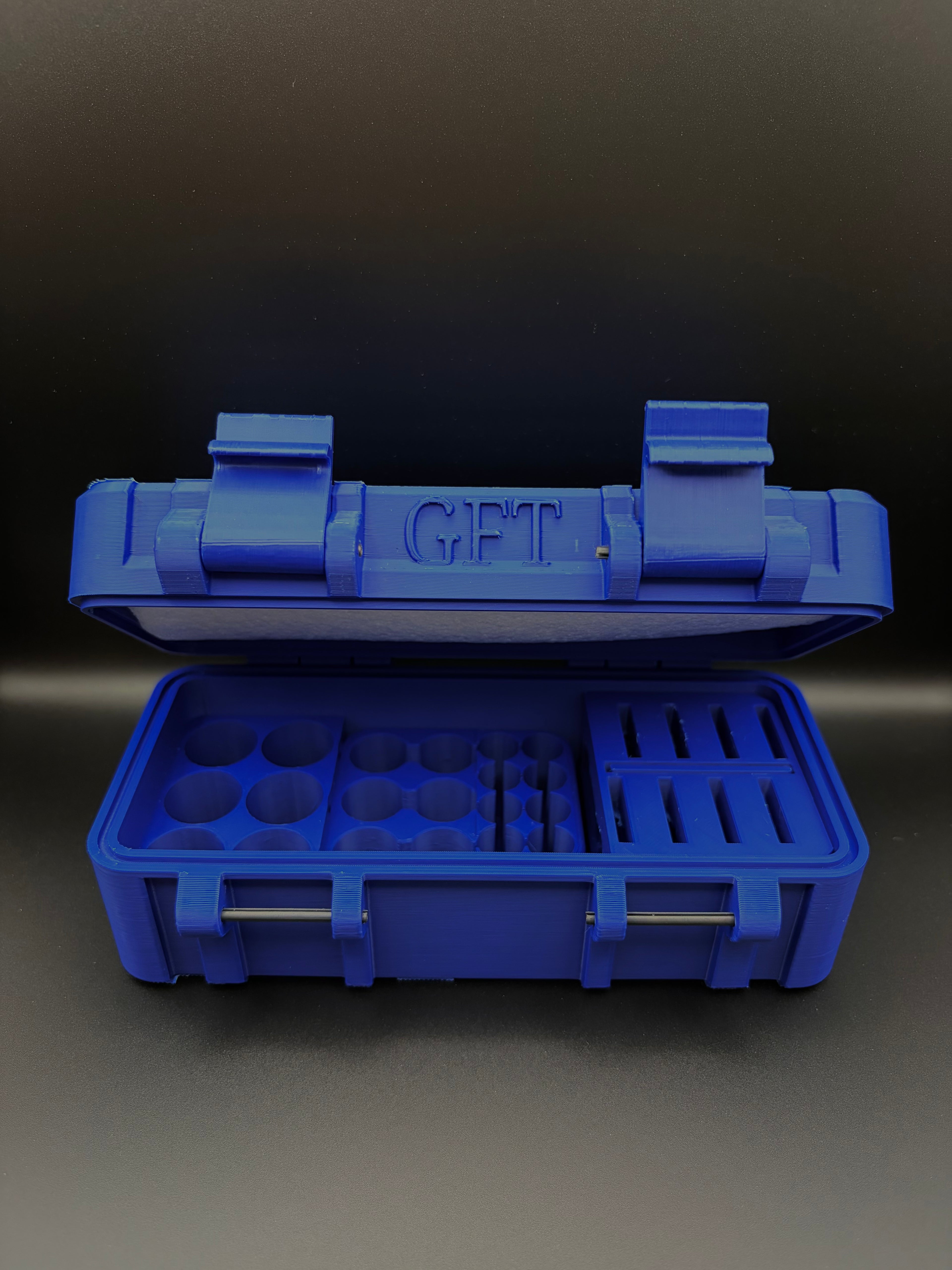 Tactical Battery Storage Box – Rugged 3D Printed Organizer (6× CR123A | 6× AA | 8× CR2032)